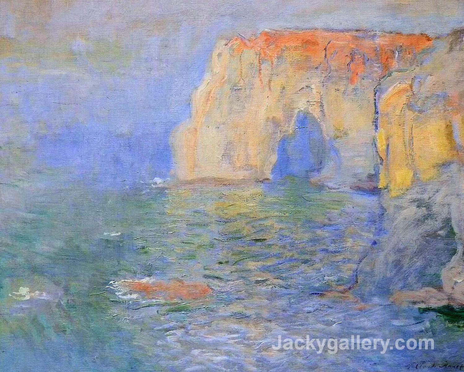 The Manneport, Reflections of Water by Claude Monet paintings reproduction - Click Image to Close